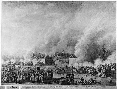 Publishing the Martial Law at the Champs-de-Mars, Paris, 17th July 1791 by Jean Louis the Younger Prieur